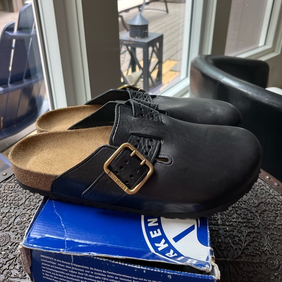 BIRKENSTOCK BOSTON BOLD GAP CLOGS IN BLACK 46 13 - Picture 8 of 12